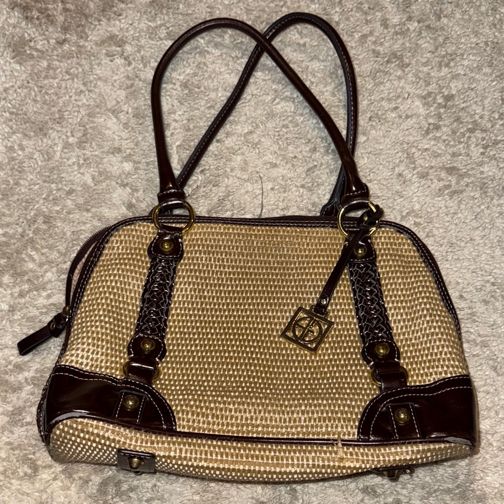 GIANI BERNINI Elegant Tan and Brown Women's Handbag